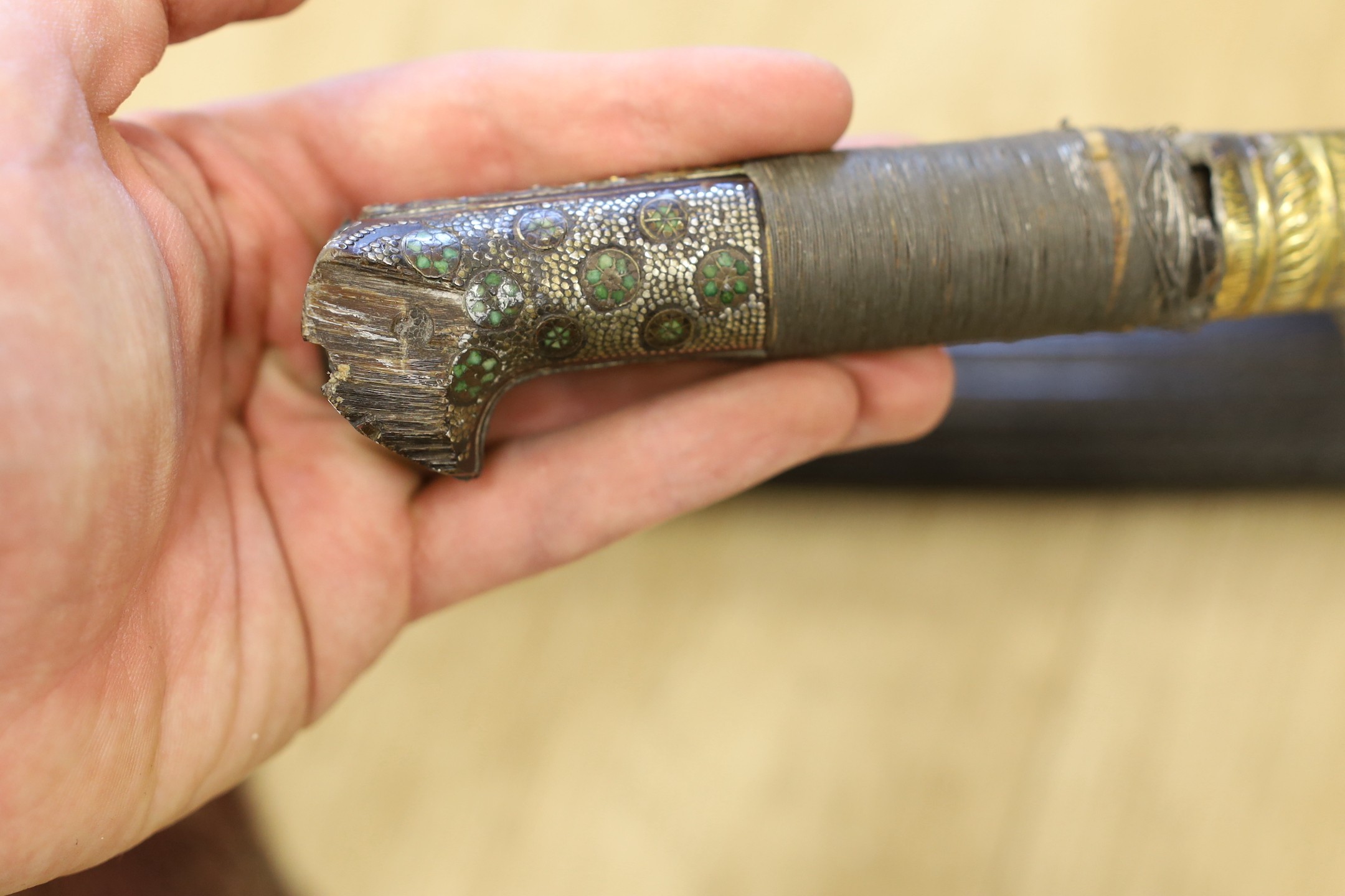 A 19th century Ottoman Short sword (yatagan) - 86cm long